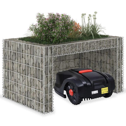 Grasmaaierhoes – Afdekhoes – Beschermhoes – Tuinberging – Duwmaaierhoes – Heavy-Duty Stalen Frame – Weerbestendig 110x80x60 cm