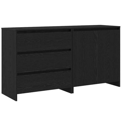 Sideboard 2pcs black 70 x 41 x 75cm wood material Practical, simple design, Entryway Cabinet, Dining Room Sideboard, Sleek Sideboard, Contemporary Storage, Sturdy Sideboard, Durable Wood, Compact Sideboard, Practical Storage