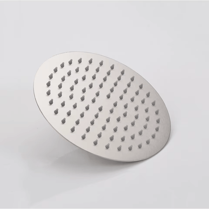 Douchekraan – Douchemengkraan – Douchethermostaat – Doucheset – Wandkraan – Regendouche 24 cm – Messing & RVS – Ultra dun design