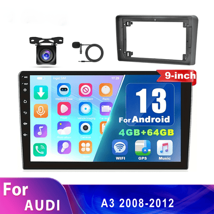 Autoradio – Autoradiosysteem – Multimedia Radio – Auto Entertainment – 9 Inch HD Scherm – Android 13 – CarPlay & Android Auto – Inclusief Achteruitrijcamera en Microfoon – Wifi en GPS