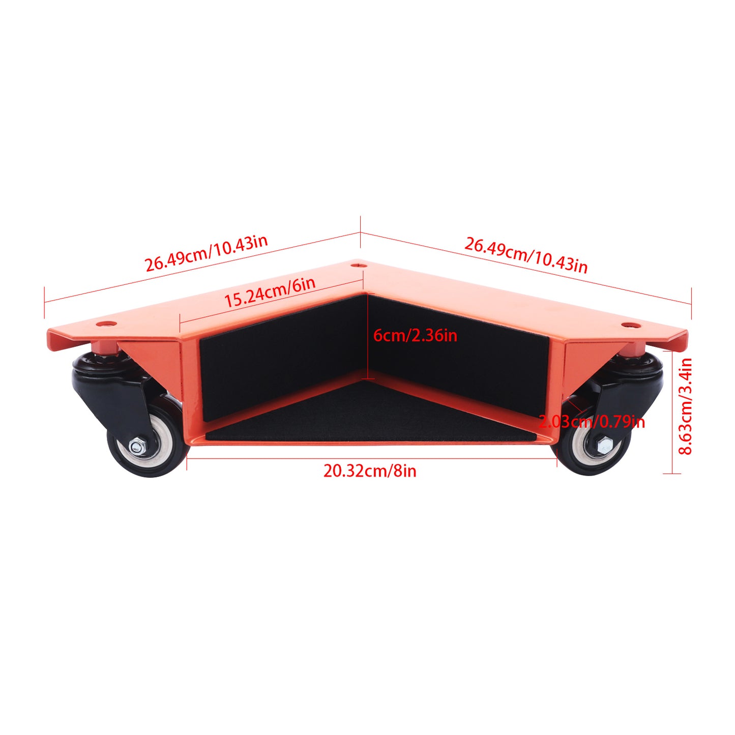 Bolderkar – Bolderwagen – Transportkar – Trolley – Trekker – 360° Draaibare Zwenkwielen – Duurzaam PP Materiaal