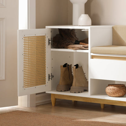 Kattenkrabpaal – Klimpaal – Speeltoren – Krabmeubel – Kattenboom – 98 cm Hoog – Beige Met Hangende Pomponnen