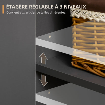 Dressoir – Buffetkast – Opbergkast – Ladekast – Kast – Scandinavisch Design – 120x40x80 cm – Verstelbare Planken – Anti-Kantel Veiligheid