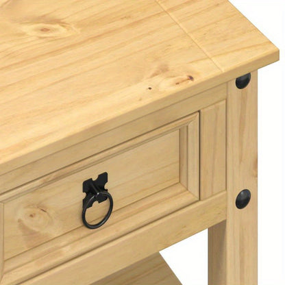 Salontafel – Koffietafel – Bijzettafel – Woonkamertafel – Tafeltje – Massief Dennehout – 2 Lades – Compact 85x50x45 cm