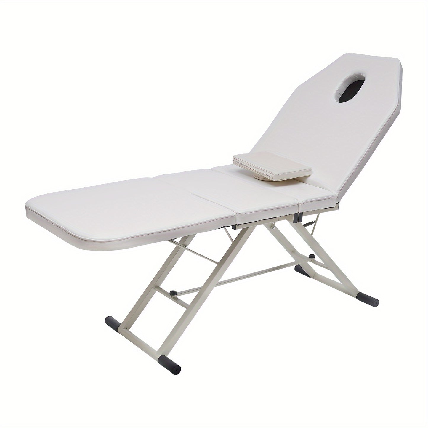 Massagetafel – Behandeltafel – Behandelbank – Massagebed – Schoonheidstafel – Inklapbaar – Hoogwaardig Schuim – Verstelbare Hoogte – Wit