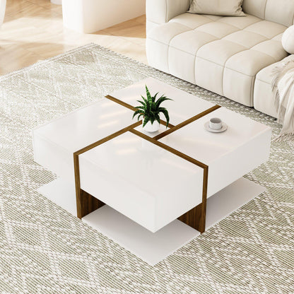 Lounge Schommelstoel Rattan – Tuinstoel Schommelstoel Relaxfauteuil Hangstoel – Oranje Kunstrotan – Stalen Frame – Ruim en Comfortabel – Weerbestendig