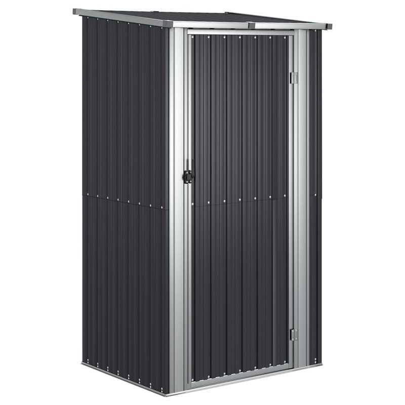 Tuinhuisje – Tuinschuur – Tuinberging – Gereedschapsschuur – Tuinkast – Gegalvaniseerd Staal – Weerbestendig Met Ventilatie & Dubbele Deuren – Antraciet – 118,5x97x209,5 cm