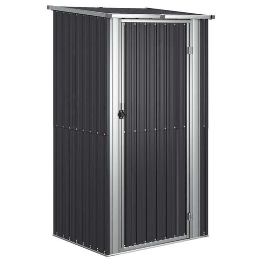 Tuinhuisje – Tuinschuur – Tuinberging – Gereedschapsschuur – Tuinkast – Gegalvaniseerd Staal – Weerbestendig Met Ventilatie & Dubbele Deuren – Antraciet – 118,5x97x209,5 cm