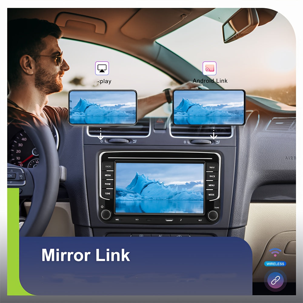 Autoradio – Multimediaspeler – Navigatiesysteem – Touchscreen Radio – Bluetooth Radio – 7 Inch 1080P IPS Scherm – Draadloze CarPlay & AHD Achteruitrijcamera