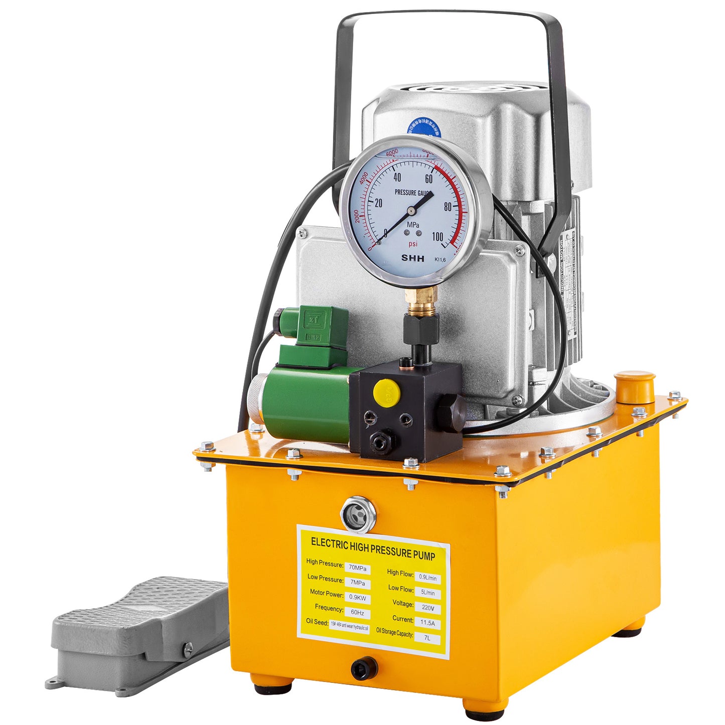 Hydraulische Pomp – Hydraulisch Aggregaat – Hydraulische Unit – Hydraulische Motor – Elektrische Pomp – 750W Motor – 7 Liter Olietank