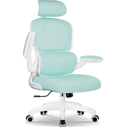 Office Chair with Adjustable Headrest, Armrests, and Lumbar Support, Load Capacity up to 150 kg