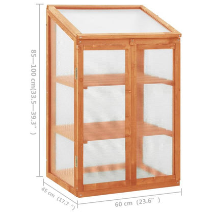 Kas – Kweekkas – Plantenkas – Tuinkas – Serre – 60x45x100 cm – Duurzaam Dennenhout