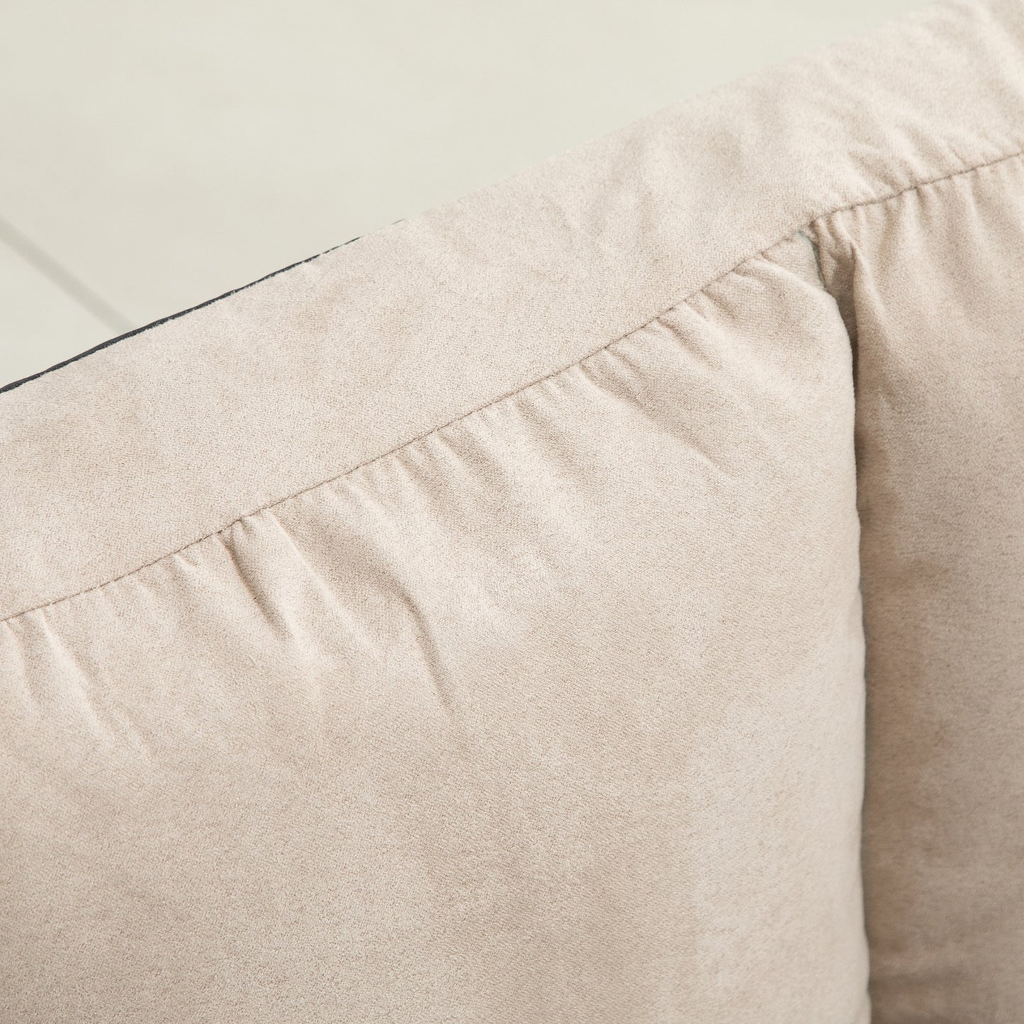 Vloerstol – Vloerstoel – Zitstoel – Ligstoel – Slaapstoel – Verstelbare Rugleuning 3 Posities – Zacht Fluweel Beige