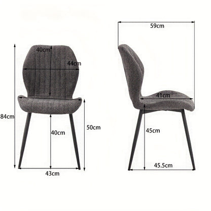 Eetkamerstoelen – Stoelen – Kuipstoelen – Dining Chairs – Woonkamerstoelen – Ergonomisch Design – Linnen Bekleding & Metalen Onderstel