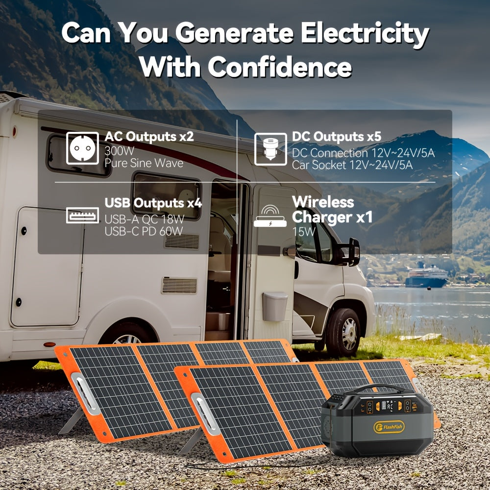 Draagbare Powerstation – Mobiele Generator – Noodstroomvoorziening – Energiecentrale – Outdoor Accu – 288,6 Wh Capaciteit – Pure Sinusgolf Uitgang