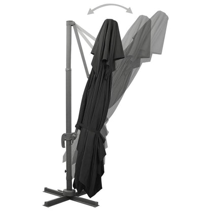 Dubbele Dak Parasol – Grote Parasol – Tuinparasol – Draaibare Parasol – Kantelbare Parasol – Aluminium Frame – 400x300 cm