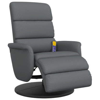 Relaxstoel – Fauteuil – Lounge Stoel – Draaifauteuil – Verstelbare Stoel – Grijs – 360° Draaibaar – Kunstleren Bekleding