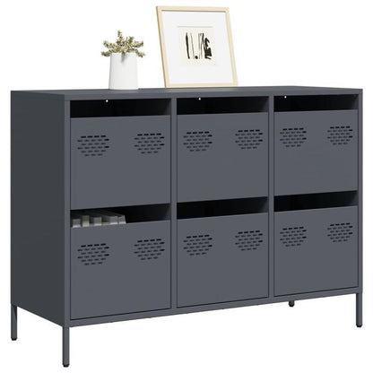 Modern Steel Cold Rolled Wooden Buffet with 6 Removable Compartments - 101.5x39x73.5cm, Mixed Color, Floor-Standing Design for Dining Room or Kitchen, Kitchen Buffet
