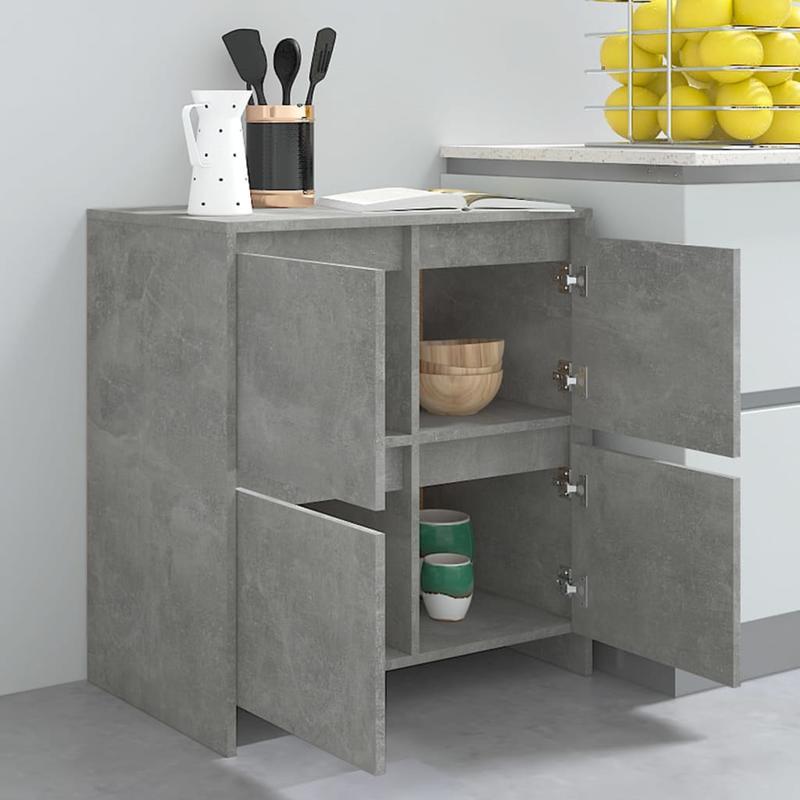 Sideboard 70x41x75cm edited wood concrete gray Practical and removable