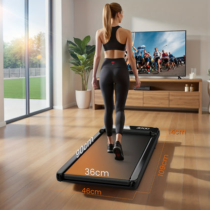 Loopband – Wandelband – Hardloopband – Wandelmachine – Treadmill – 2-in-1 Inklapbaar – 0,60 PK Stille Motor – 4 Hellingsniveaus & App Bedienbaar