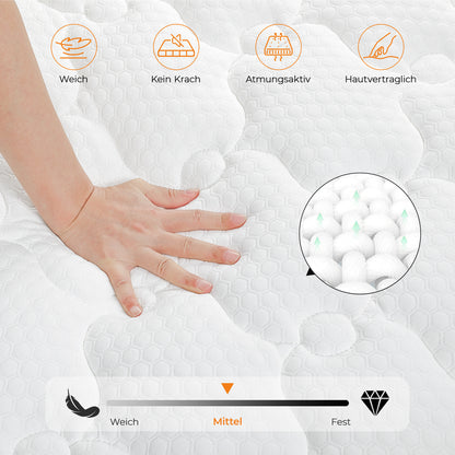 Mattress Pressure Relief Extra Long Twin Mattresses with Breathable Memory Foam & Individual Pocket Spring