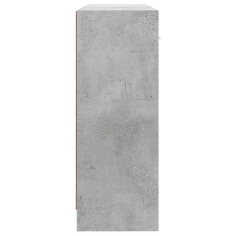 Dressoir – Side Cabinet – Opbergkast – Ladekast – Kast – Betonlook Grijs – Stevige MDF Constructie – 91x28x75 cm Vrijstaand