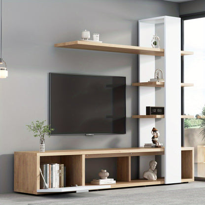 TV cabinet, living room wall cabinet, living room furniture set, dimensions: 180 x 33.5 x 151.5cm, suitable for TVs under 60 inches, modern TV cabinet, low cabinet, TV wall cabinet set, living room furniture set, white