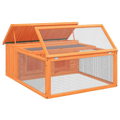 Konijnenhok – Konijnenren – Konijnenkooi – Knaagdierkooi – Dierenverblijf – Massief Grenenhout – Goede Ventilatie – Ruim 117,5x97x47,5 cm