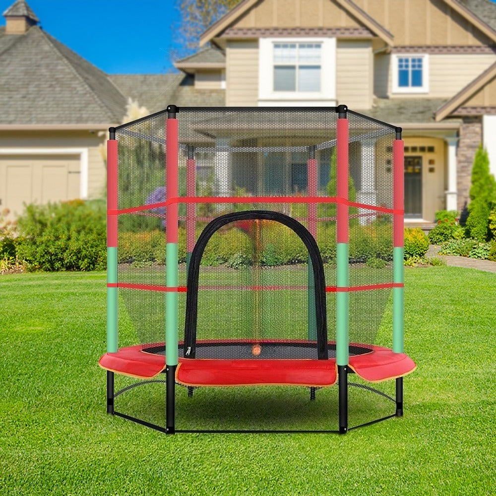 Trampoline – Fitness Trampoline – Outdoor Trampoline – Springmat – Buitentrampoline – Ø 140 cm – Veilig Anti-Knel Ontwerp – Stevig en Duurzaam
