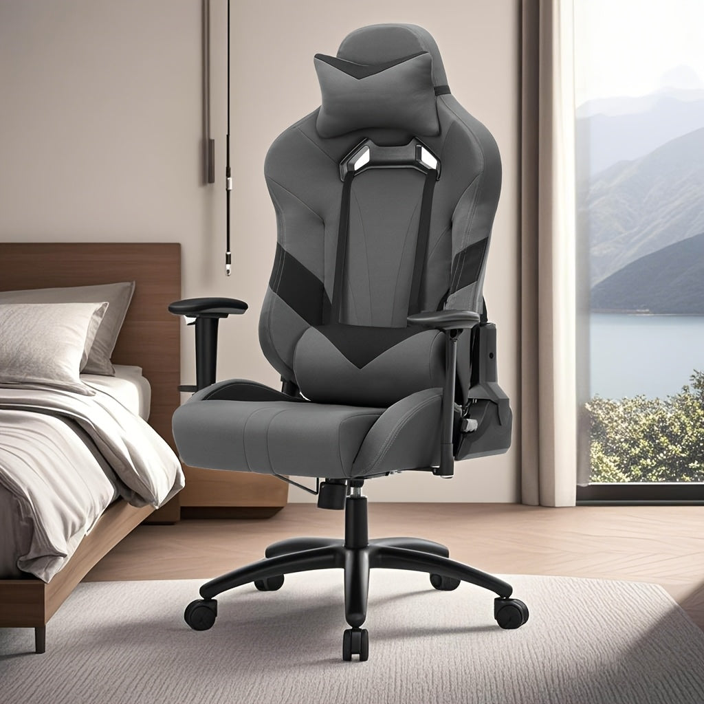 Gaming Stoel – Bureaustoel – Office Chair – Computergame Stoel – Werkstoel – Ergonomisch Design – Verstelbare Armleuningen – Stalen Frame met Hoogwaardig Schuim