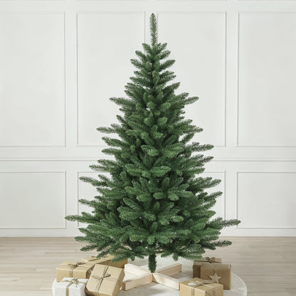 210 cm Artificial PVC Fir Tree | Stable Cross Base, Easy to Assemble, Ideal for Christmas Celebrations, Classic Style by SALCAR