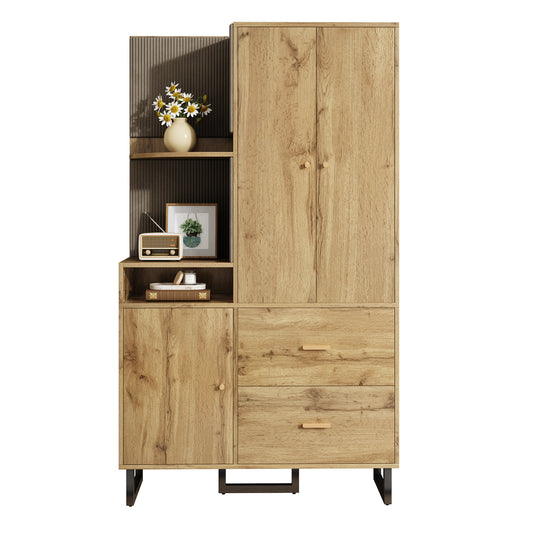 Kledingkast – Garderobekast – Kleerkast – Opbergkast – Dichte Kast – Soft-Touch MDF – Slow-Close Deuren – Ruimtebesparend Verticaal Design 110x186x38 cm