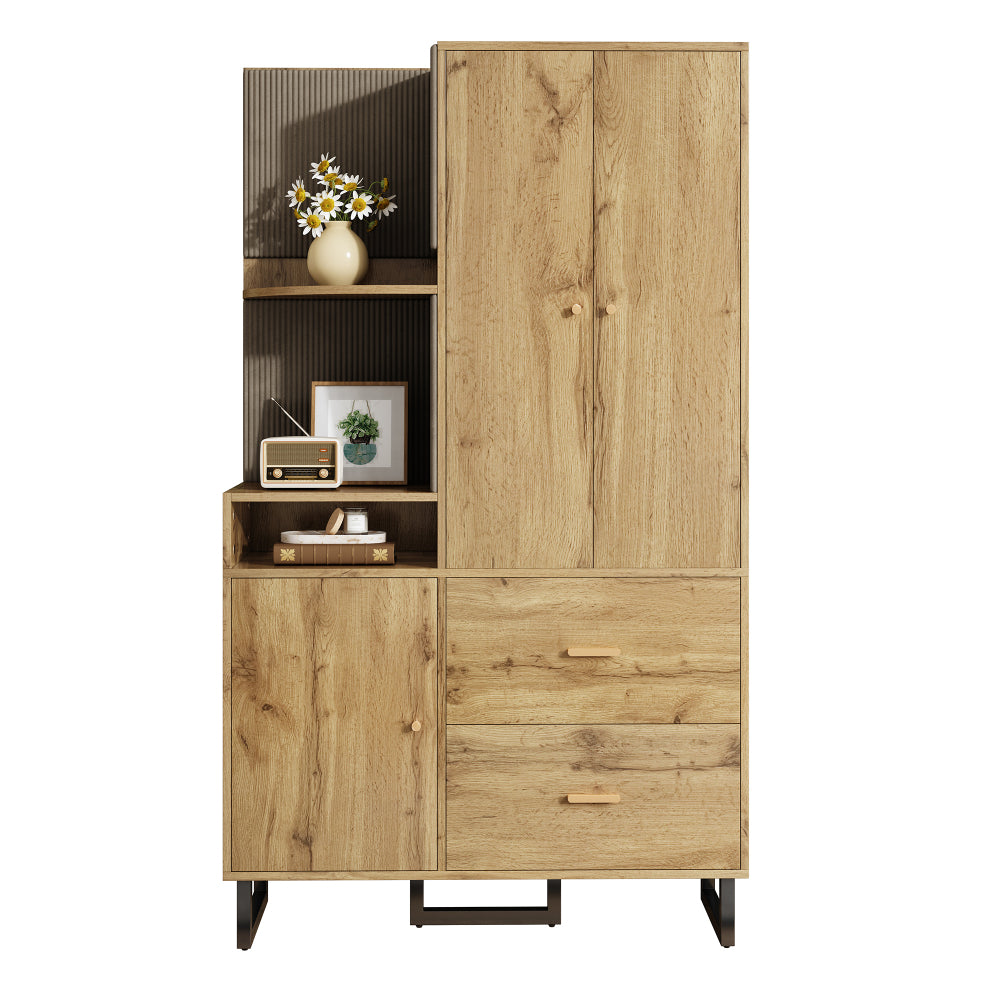 Kledingkast – Garderobekast – Kleerkast – Opbergkast – Dichte Kast – Soft-Touch MDF – Slow-Close Deuren – Ruimtebesparend Verticaal Design 110x186x38 cm