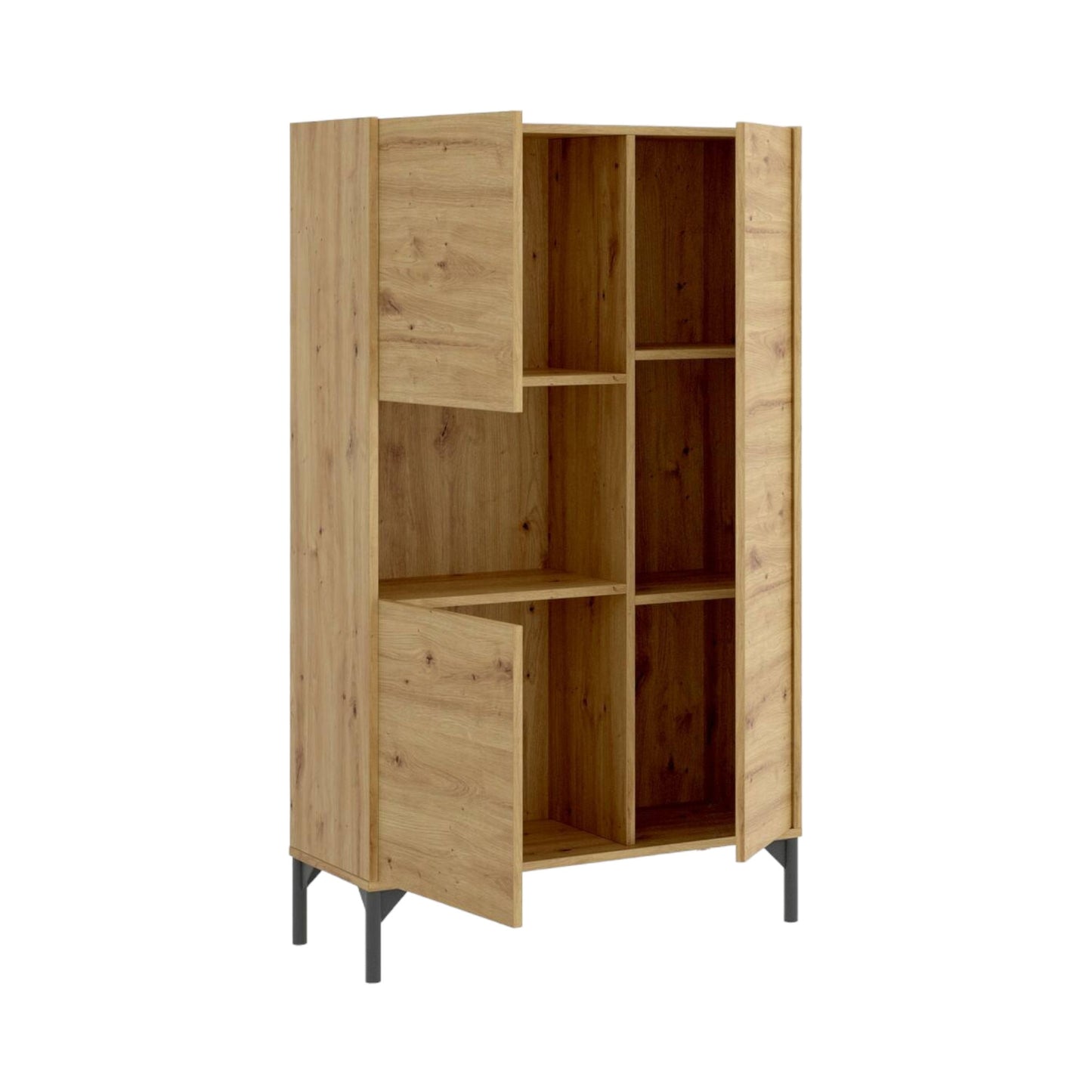 Crono Credenza, High Living Room Buffet, Modern 3-Door Sa Sideboard, 81X43H135 Cm, Available in 3 Colors