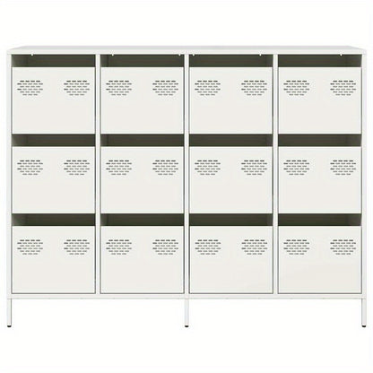 Dressoir – Sideboard – Opbergkast – Ladekast – Commode – Modern – Metaal – 12 Lades – Koudgewalst Staal – 135x39x103,5 cm