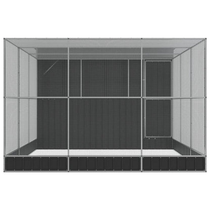 Volière – Vogelschuur – Vogelhuis – Vogelkooi – Vogelstandaard – Gegalvaniseerd Staal – Ruim 497x303x216 cm – Weerbestendig Poedercoating