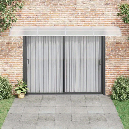 Doorluifel – Overkapping – Zonwering – Regenluifel – Voordeurbescherming – Grijs Transparant – Polycarbonaat – 400 x 75 cm – Weerbestendig & Lichtdoorlatend