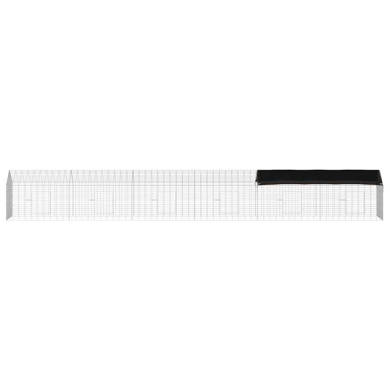 Silver Rabbit Cage | 400 x 78 x 78 cm, Galvanized Steel, Non-electric
