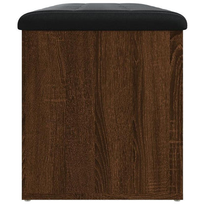 Opbergbank – Opbergkist – Schoenenbank – Zitbank – Bankje – Gemaakt Van Behandeld Hout – Afmeting 102x42x45 Cm Bruin Eik