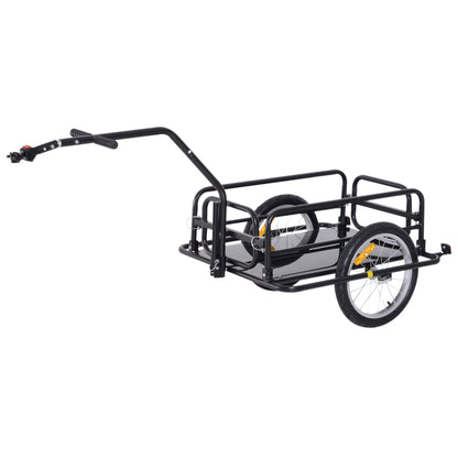 Bicycle Trailer Folding Cargo Trailer with Coupling, Coupler & Reflectors Transport Cart Up to 40 Kg Loadable, Transport Trailer Trailer for Camping, Shopping, Moving 155 X 71.5 X 77 Cm