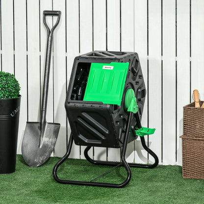 Compostbak – Composteerbak – Compostcontainer – Tuincompost – Keukencompost – 65 Liter Inhoud – 360° Draaibaar Ontwerp