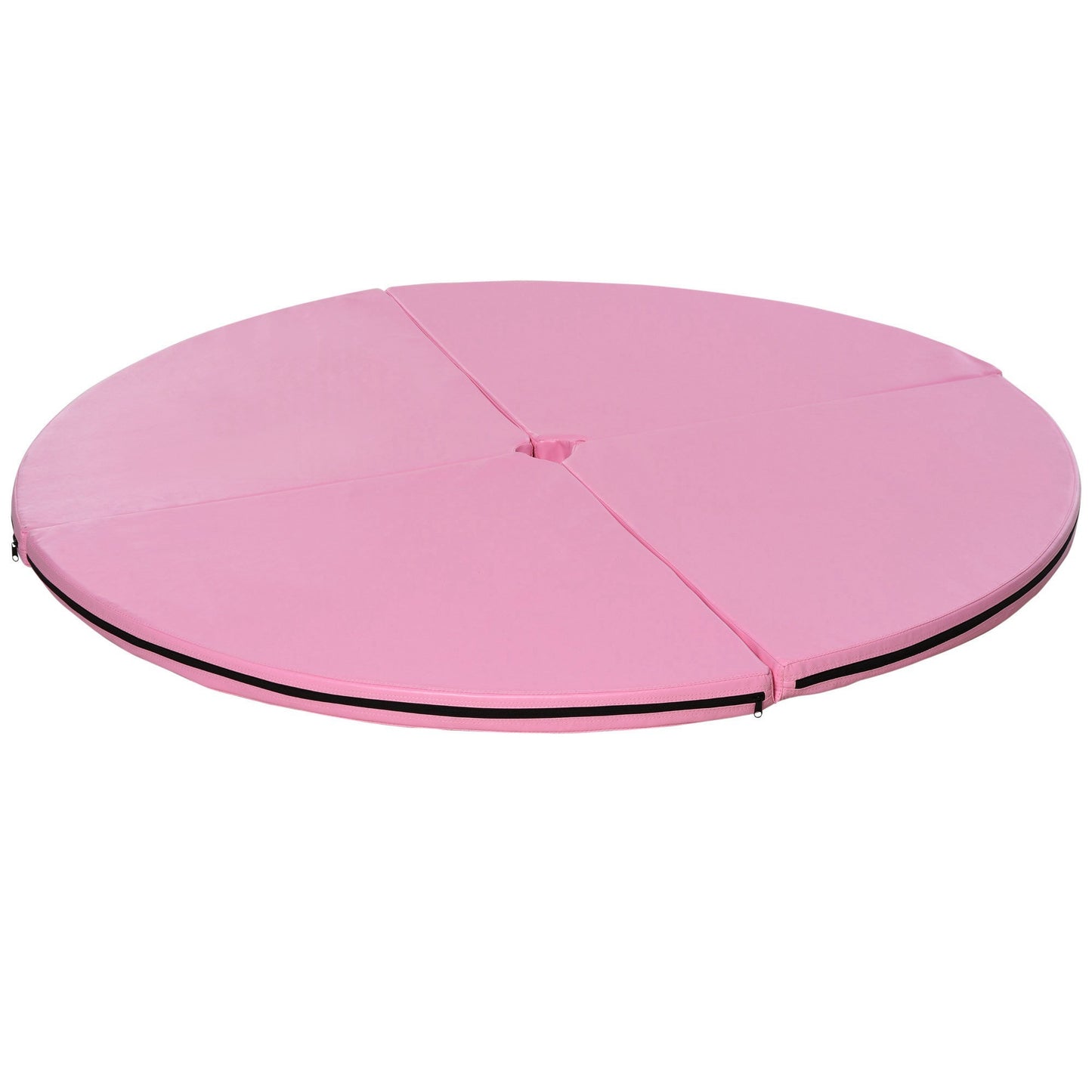 Paaldansmat – Valmat – Beschermmat – Oefenmat – Sportmat – Diameter 150 cm – Dikte 5 cm – Opvouwbaar – Waterdicht kunststof – Roze