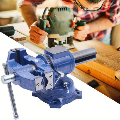 Ijzerbankschroef – Bankschroef – Werkbankschroef – Handbankschroef – Draaibare bankschroef – 4 Inch – 360° Draaibaar – Hardhouten Bek