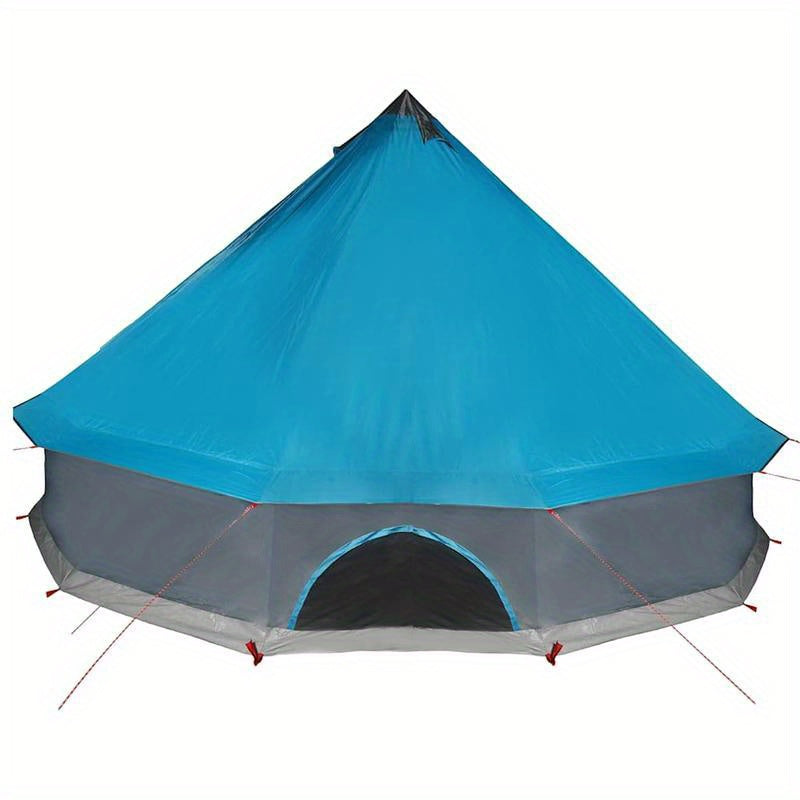Tipitent – Familietent – Campingtent – Buitenfeest Tent – Pyramide Tent – Extra Ruim Voor 10 Personen – Waterafstotend Polyester Blauw