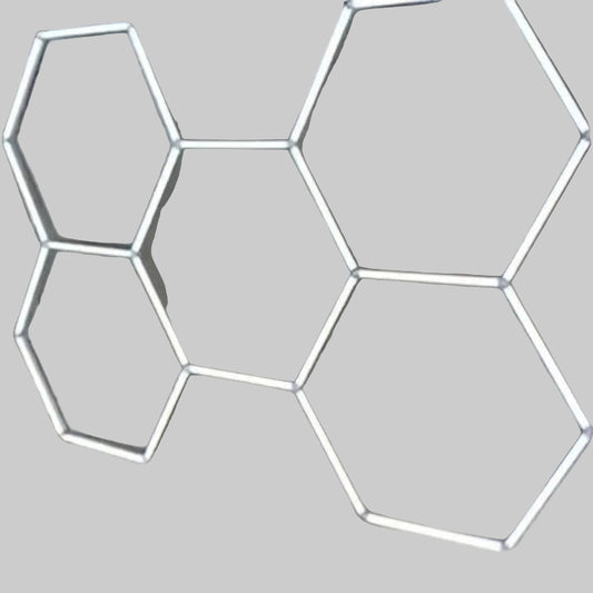 Plafondlamp – Plafonnière – LED Lamp – Verlichting – Hexagon Lamp – Energiezuinig – Semi Flush Mount – Koel Wit 6500K – Slijtvaste Plastic Kap