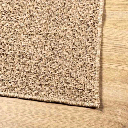 Mat Jute Look – Vloerkleed – Tapijt – Vloermat – Vloerbedekking – Extra Groot 160x230 cm – Weerbestendig & Handgemaakt – Naturel Bruin