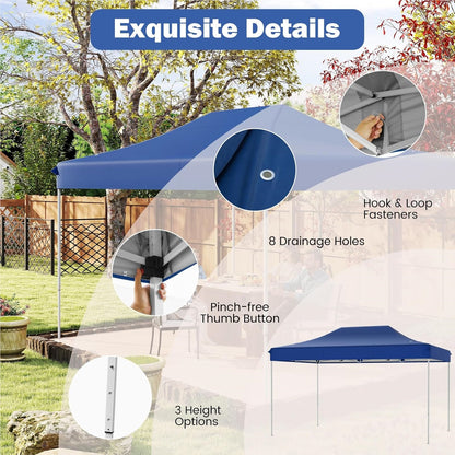 Partytent – Paviljoen – Easy-Up Tent – Vouwtent – Feesttent – 3x4,5 m – Waterafstotend Oxfordmateriaal – Verstelbare Hoogte