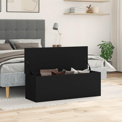 Opbergdoos – Opbergbox – Bewaardoos – Opberger – Opbergbak – Zwart – 102x35x35 cm – Hoge Kwaliteit Engineered Wood