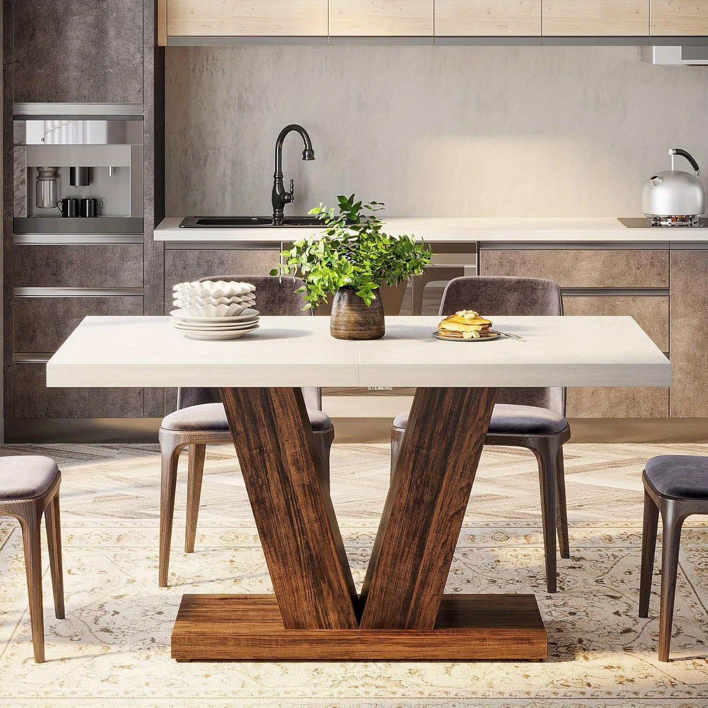 Eettafel – Tafel – Dining Table – Eetkamertafel – Keukentafel – Witbruin Design – Geschikt Voor 4 Personen – Stevig Houten Onderstel