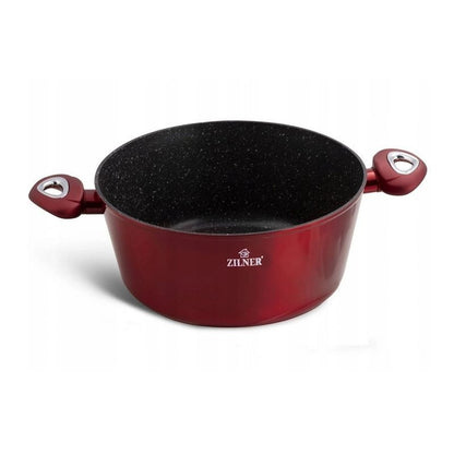 21-Delige Pannenset – Pannen Set – Kookgerei – Koekenpannen – Pannen met Deksel – Inductie Geschikt – Keramische Antiaanbaklaag – Rood